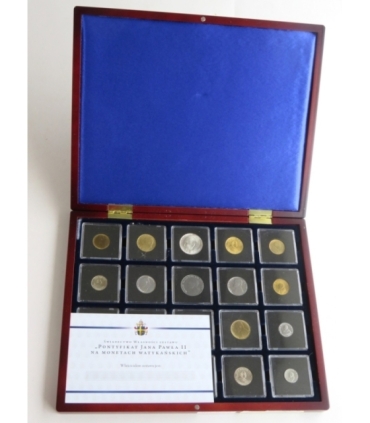 Pontyfikat Jana Pawła na monetach watykańskich, 20 sztuk i kaseta