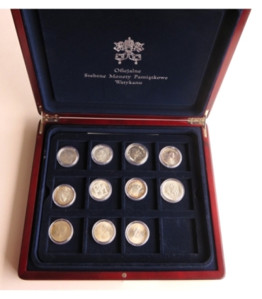 Srebrne monety Watykan, 11 sztuk, 1969-1989, Jan Paweł II