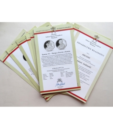 Srebrne monety Watykan, 11 sztuk, 1969-1989, Jan Paweł II