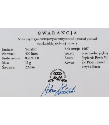 Srebrne monety Watykan, 11 sztuk, 1969-1989, Jan Paweł II