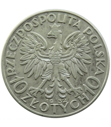 10 złotych Głowa kobiety 1932, stan 3
