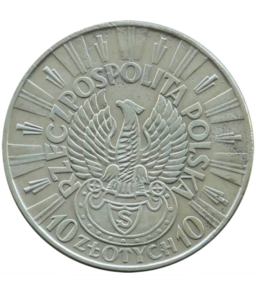 10 złotych Piłsudski 1934, stan 2+, Strzelecki,