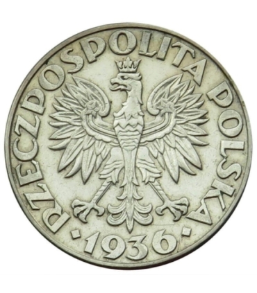 2 zł, Żaglowiec, 1936, stan 2-