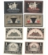 Banknoty zastępcze (notgeldy) Polanica Zdrój (Altheide), 8 sztuk