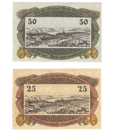 Banknoty zastępcze (notgeldy) Duszniki Zdrój (Bad Reinerz), 2 sztuki