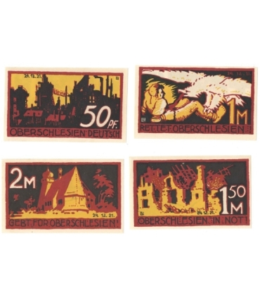 Banknoty zastępcze (notgeldy)  Helmstedt, Czerwony Krzyż, 4 sztuki