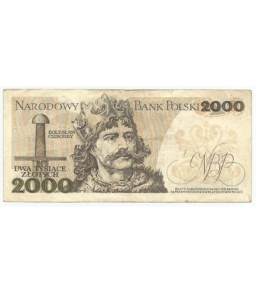 2000zł Mieszko i Chrobry, 1977, seria A 0145364, stan 3-
