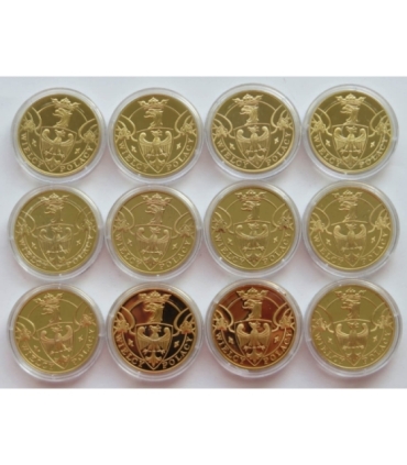 Medale Wielcy Polacy, 12 sztuk i dedykowana kaseta