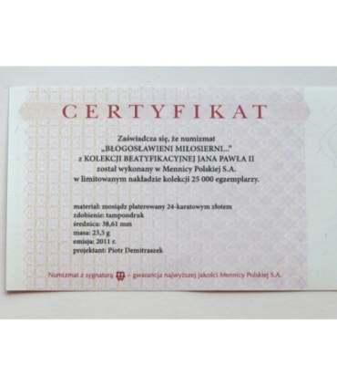 Kolekcja Beatyfikacyjna Jana Pawła II - 8 medali