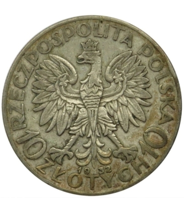 10 złotych Głowa kobiety 1932, stan 3