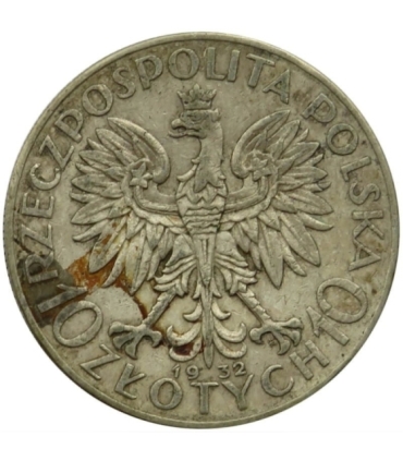 10 złotych Głowa kobiety 1932, stan 3
