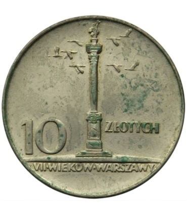 10 złotych Mała kolumna, 1966, stan 2