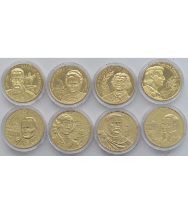 Medale Wielcy Polacy, 8 sztuk i dedykowana kaseta