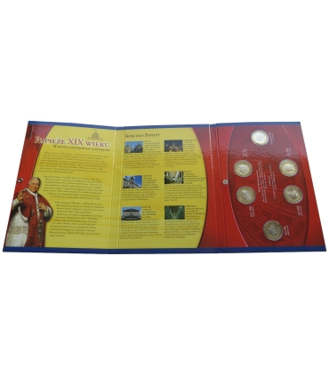 Wielcy Papieże w historii kościoła + Papieże XIX wieku- zestaw 15 medali, Jan Paweł