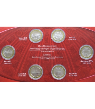 Wielcy Papieże w historii kościoła + Papieże XIX wieku- zestaw 15 medali, Jan Paweł