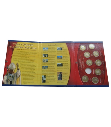 Wielcy Papieże w historii kościoła + Papieże XIX wieku- zestaw 15 medali, Jan Paweł