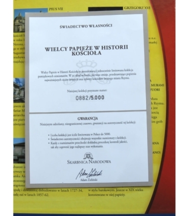Wielcy Papieże w historii kościoła + Papieże XIX wieku- zestaw 15 medali, Jan Paweł
