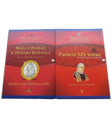Wielcy Papieże w historii kościoła + Papieże XIX wieku- zestaw 15 medali, Jan Paweł
