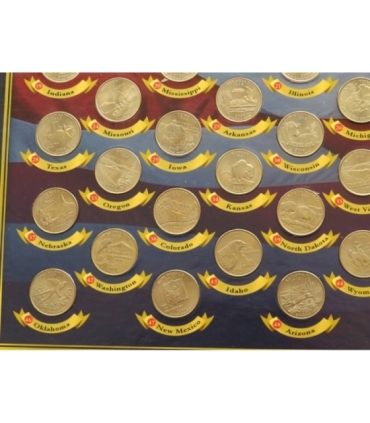 USA ¼ dollara, Quarter dollar, 1999-2008 - zestaw 50 monet