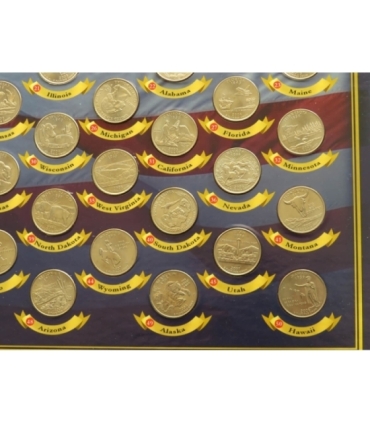 USA ¼ dollara, Quarter dollar, 1999-2008 - zestaw 50 monet