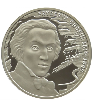 Medal, Wielcy kompozytorzy, Fryderyk Chopin, Srebro 0.925