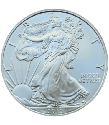 USA, 1 dolar "Srebrny Orzeł", 1 Oz, 2010, certyfikat, mennicza