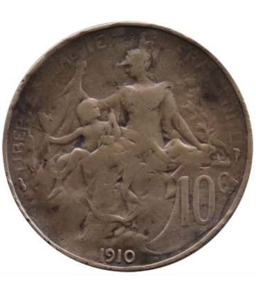 Francja 10 centymów, 1910, stan 3