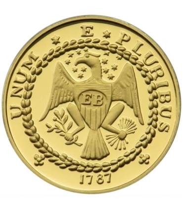 Replika Brasher Dublon 1787, srebro złocone