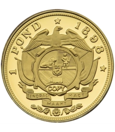 Replika Single 9 z 1898, Afryka Południowa, srebro złocone