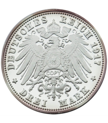 Replika, 3 marki, Fryderyk Mądry z 1913, srebro 999