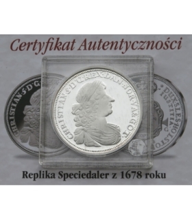 Replika, speziedaler z 1678, srebro 999