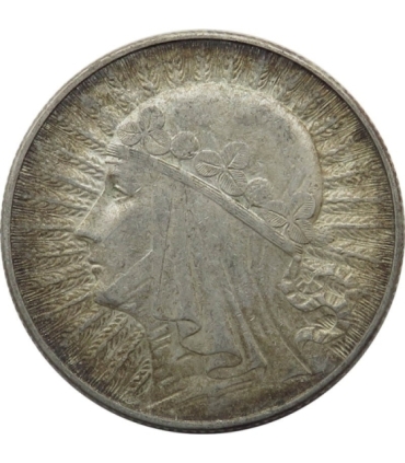 5 złotych głowa kobiety 1933, stan 2-