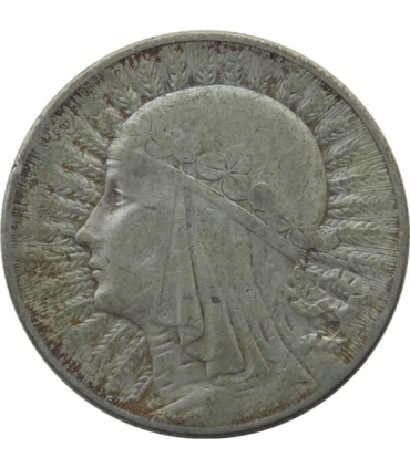 5 zł, Głowa kobiety, 1933, stan 3