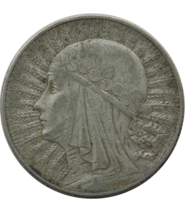 5 zł, Głowa kobiety, 1933, stan 3+