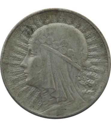 5 zł, Głowa kobiety, 1933, stan 3+