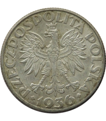 2 zł, Żaglowiec, 1936, stan 2