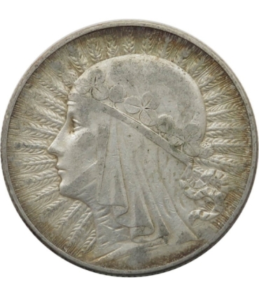 5 zł, Głowa kobiety, 1933, stan 3+