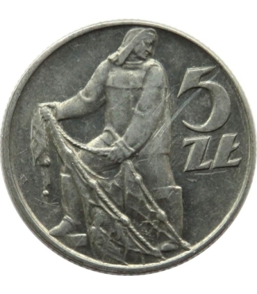 5 zł rybak, 1960, stan 2+