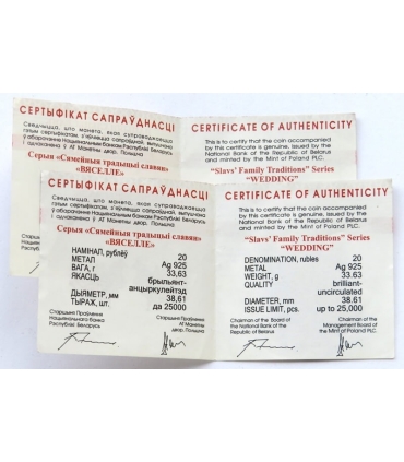 Białoruś, 20 rubli, 2006 Rodzinne tradycje Słowian - małżeństwo