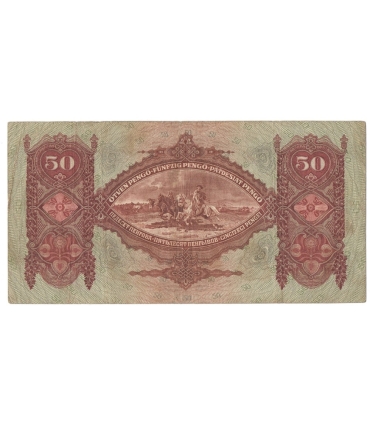 Węgry, 50 pengo 1932, seria D, stan 3+
