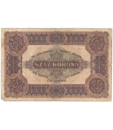Węgry, 100 koron 1920, seria A 035, stan 5