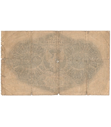 100 marek polskich 1919, Ser. U Nr 240178, stan 6