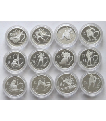 Kanada - Zestaw 12 monet + sztabka - Olimpiada Vancouver