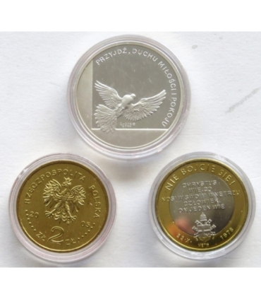 Jan Paweł II, Medal Srebro 925 + 2 zł 2005 + medal 1978