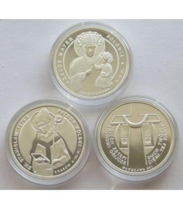 Pozytywka (grająca Barkę) z 3 srebrnymi numizmatami