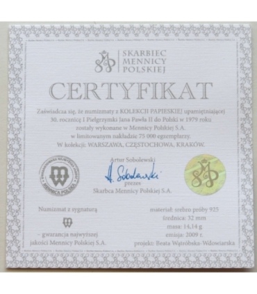 Pozytywka (grająca Barkę) z 3 srebrnymi numizmatami