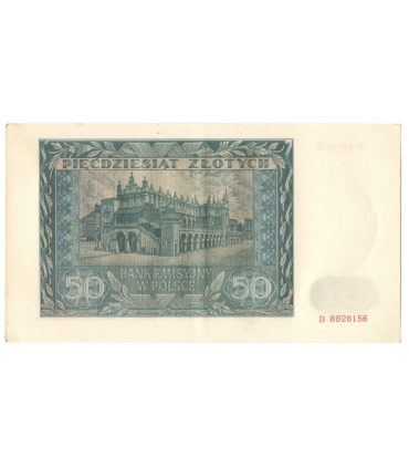 Banknot 50 złotych 1941 stan 2+, D 9928156