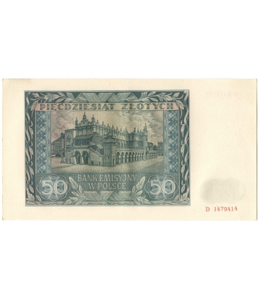 Banknot 50 złotych 1941 stan 2+, D 1479414