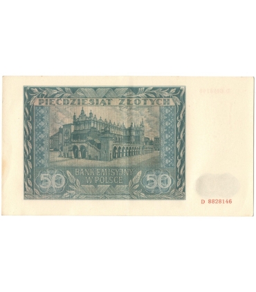 Banknot 50 złotych 1941 stan 2, D 8828146