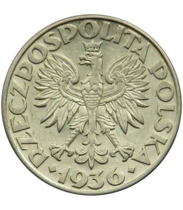 2 zł, Żaglowiec, 1936, stan 2-